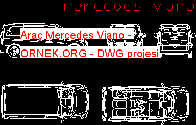 Araç Mercedes Viano Autocad Çizimi