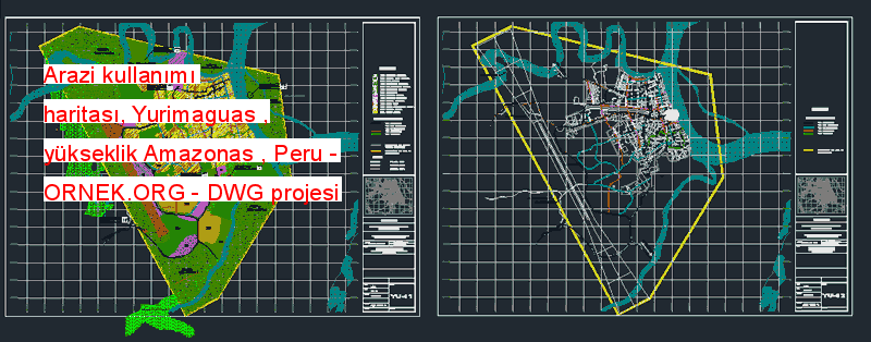 Arazi kullanımı haritası, Yurimaguas , yükseklik Amazonas , Peru