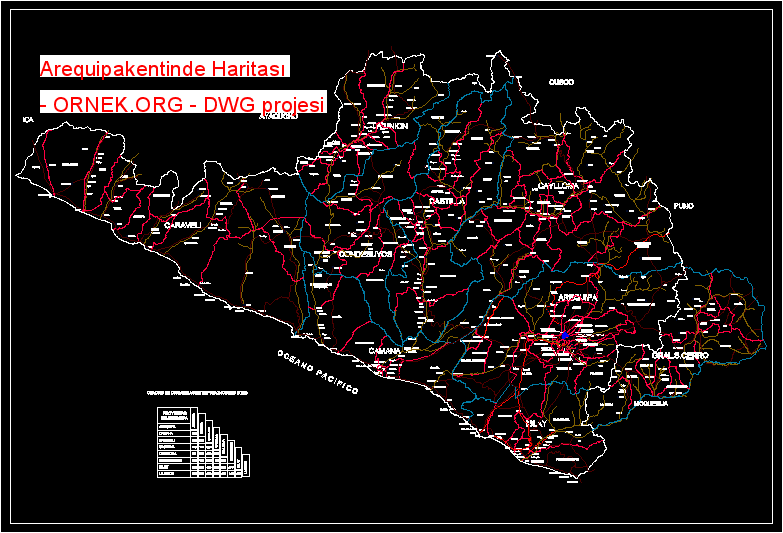 Arequipakentinde Haritası