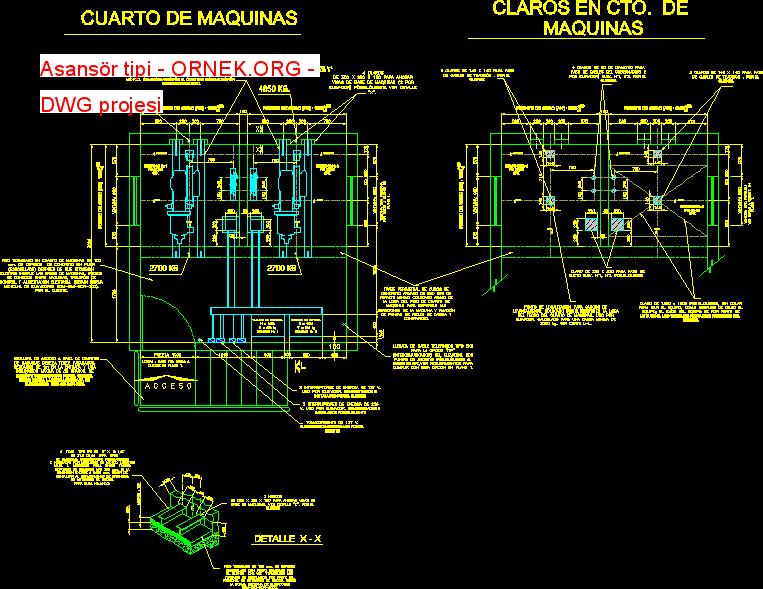 Asansör tipi Autocad Çizimi