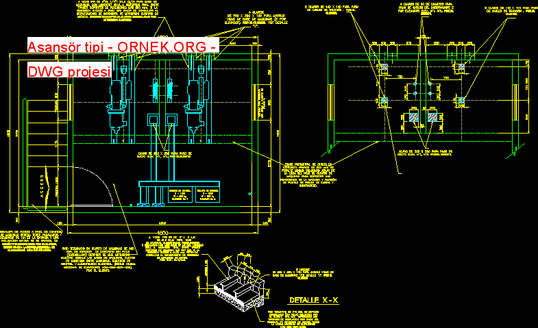 Asansör tipi Autocad Çizimi