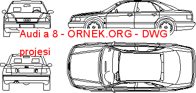 Audi a 8 Autocad Çizimi