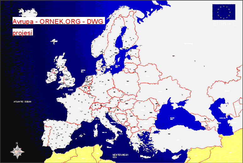 Avrupa Autocad Çizimi