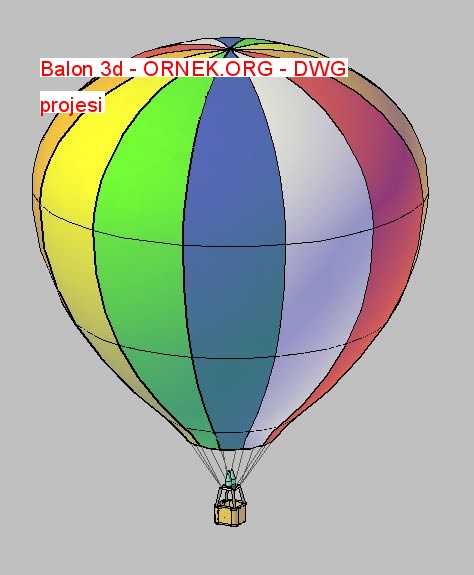 Balon 3d Autocad Çizimi