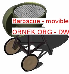 Barbacue - movible kavurma Autocad Çizimi