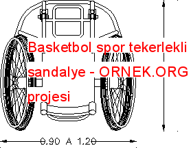 Basketbol spor tekerlekli sandalye