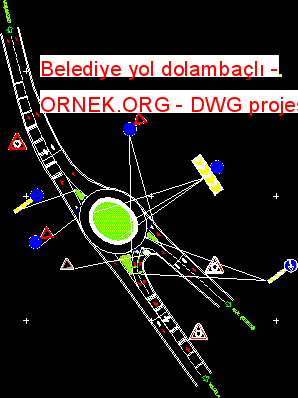 Belediye yol dolambaçlı Autocad Çizimi