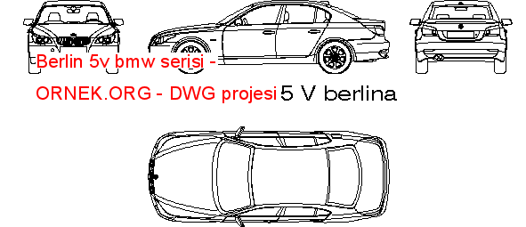 Berlin 5v bmw serisi Autocad Çizimi
