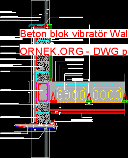 Beton blok vibratör Wall Autocad Çizimi