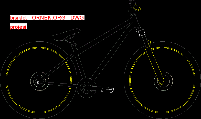 bisiklet Autocad Çizimi