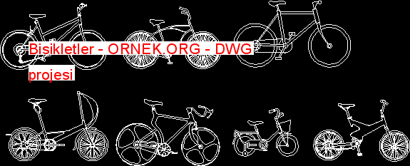 Bisikletler Autocad Çizimi