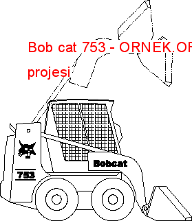Bob cat 753 Autocad Çizimi