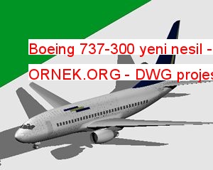 Boeing 737-300 yeni nesil Autocad Çizimi