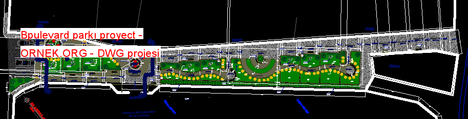 Bpulevard parkı proyect Autocad Çizimi