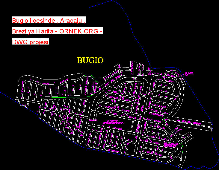 Bugio ilçesinde , Aracaju , Brezilya Harita