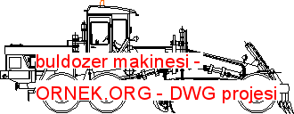 buldozer makinesi Autocad Çizimi