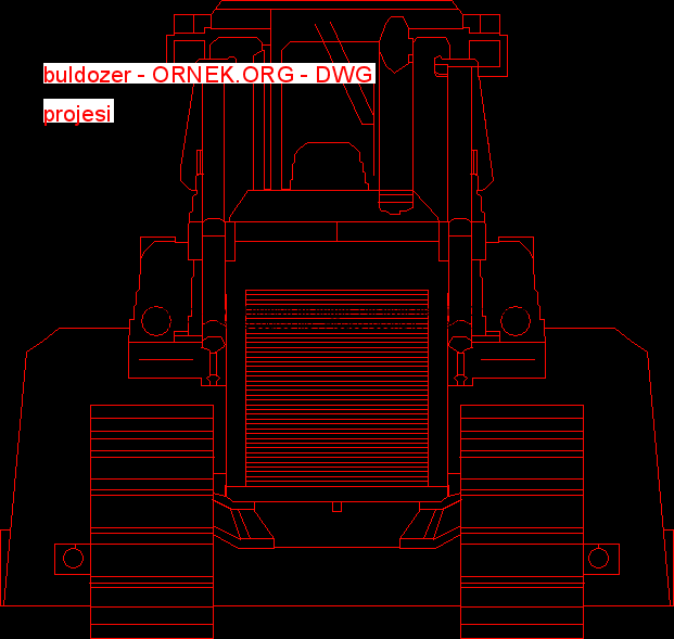 buldozer Autocad Çizimi