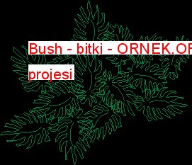 Bush - bitki Autocad Çizimi