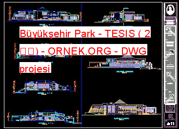 Büyükşehir Park - TESIS ( 2 ​​) Autocad Çizimi