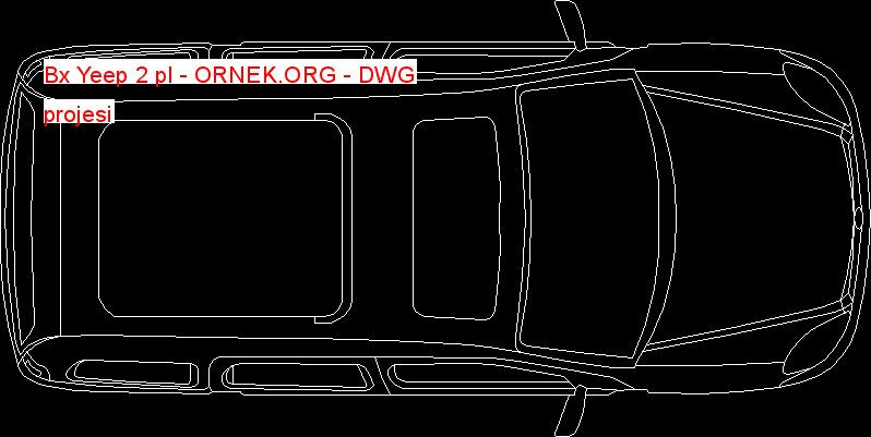 Bx Yeep 2 pl Autocad Çizimi