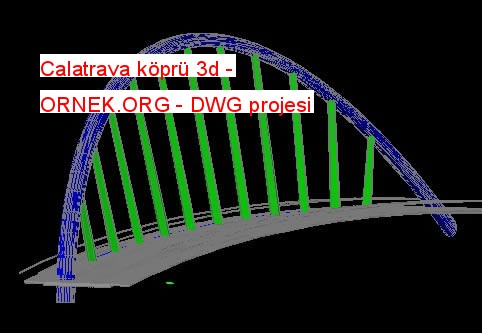 Calatrava köprü 3d Autocad Çizimi