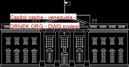 Capitol cephe - venezuela Autocad Çizimi