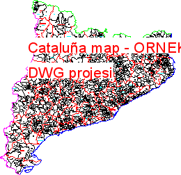 Cataluña map Autocad Çizimi