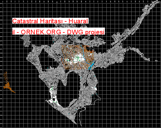 Catastral Haritası - Huaral il Autocad Çizimi