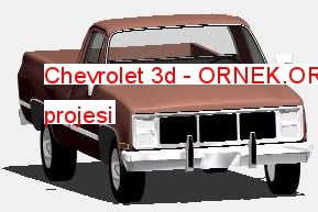 Chevrolet 3d Autocad Çizimi