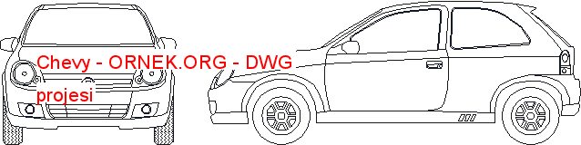 Chevy Autocad Çizimi