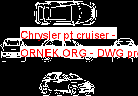 Chrysler pt cruiser Autocad Çizimi