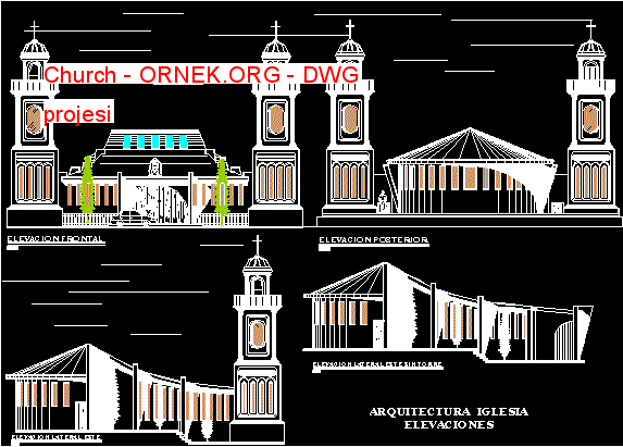 Kilise Autocad Çizimi