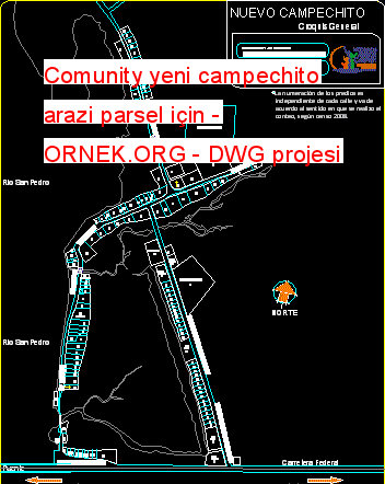 Comunity yeni campechito arazi parsel için Autocad Çizimi