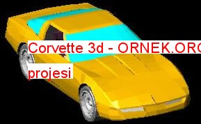 Corvette 3d Autocad Çizimi