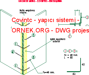 Covintc - yapıcı sistemi Autocad Çizimi