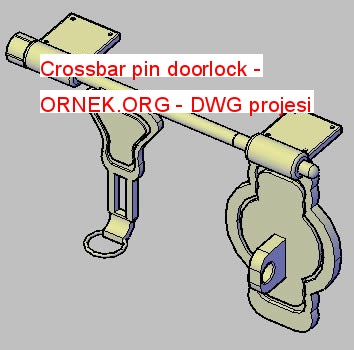 Crossbar pin doorlock Autocad Çizimi