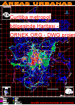 Curitiba metropol bölgesinde Haritası