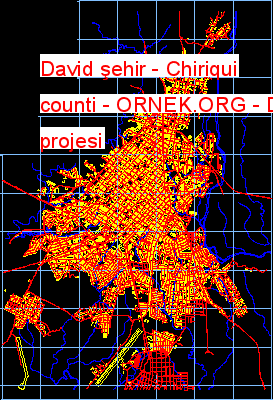 David şehir - Chiriqui counti Autocad Çizimi