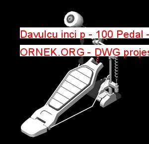Davulcu inci p - 100 Pedal Autocad Çizimi
