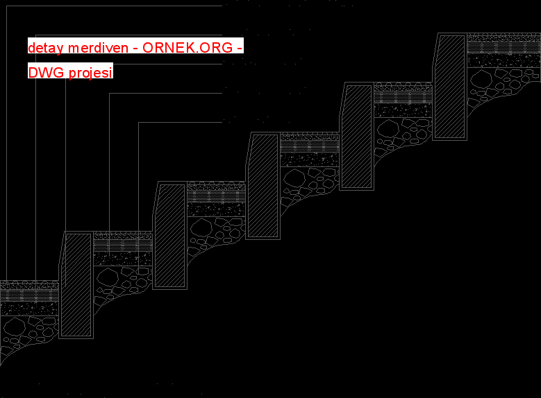 detay merdiven Autocad Çizimi