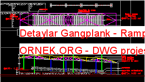 Detaylar Gangplank - Rampa Autocad Çizimi