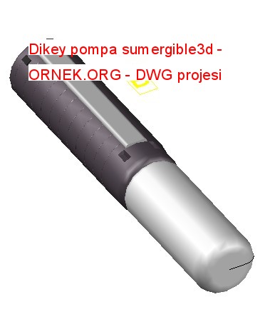 Dikey pompa sumergible3d Autocad Çizimi