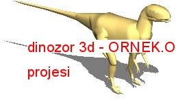 dinozor 3d Autocad Çizimi