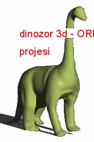 dinozor 3d Autocad Çizimi