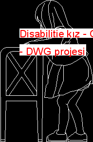 Disabilitie kız Autocad Çizimi