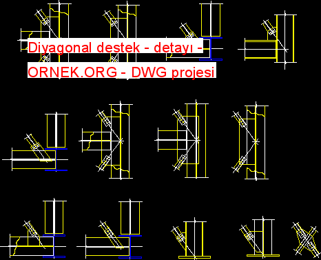 Diyagonal destek - detayı