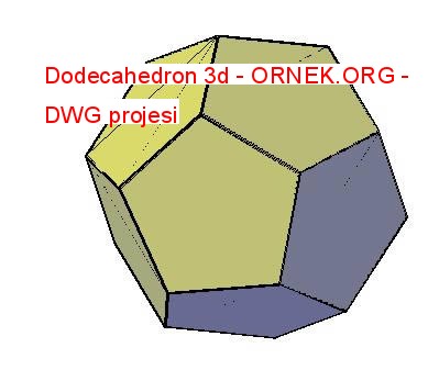 Dodecahedron 3d Autocad Çizimi