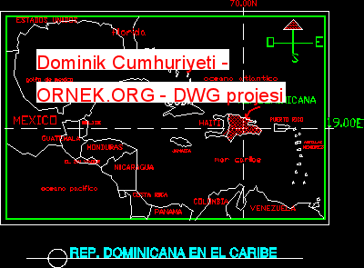 Dominik Cumhuriyeti Autocad Çizimi