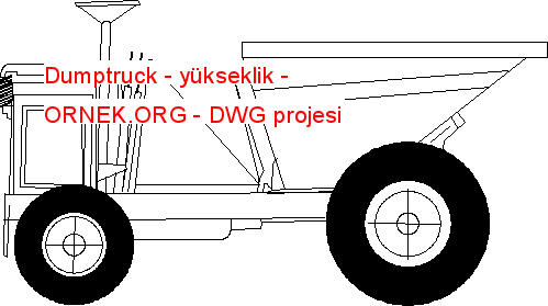 Dumptruck - yükseklik Autocad Çizimi