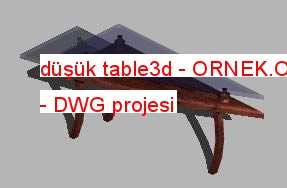 düşük table3d Autocad Çizimi